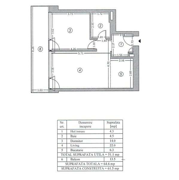 One Floreasca Towers, apartament premium cu 2 camere si terasa